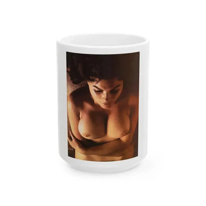 Adrienne Barbeau #85 - High Society Pictorial July '80 (Vintage Female Icon) White Coffee Mug 15oz - Go Mug Yourself