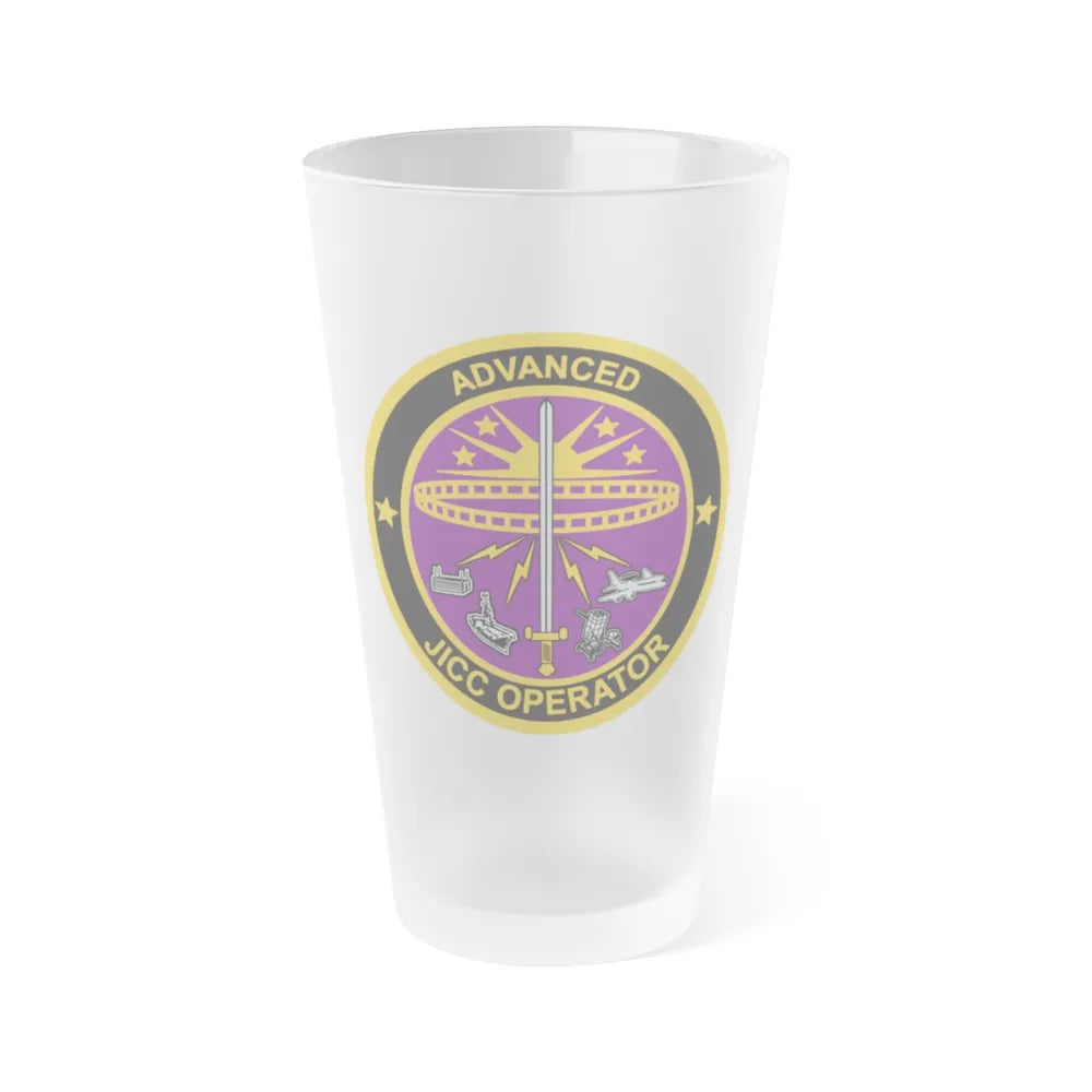 Advanced JICC Operator (U.S. Air Force) Frosted Pint Glass 16oz-Go Mug Yourself