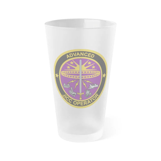 Advanced JICC Operator (U.S. Air Force) Frosted Pint Glass 16oz-Go Mug Yourself