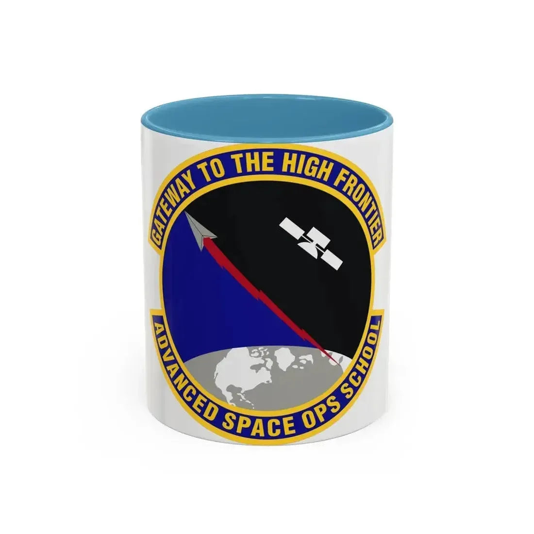 Advanced Space Operations School (U.S. Air Force) Accent Coffee Mug 11oz Light Blue - Go Mug Yourself
