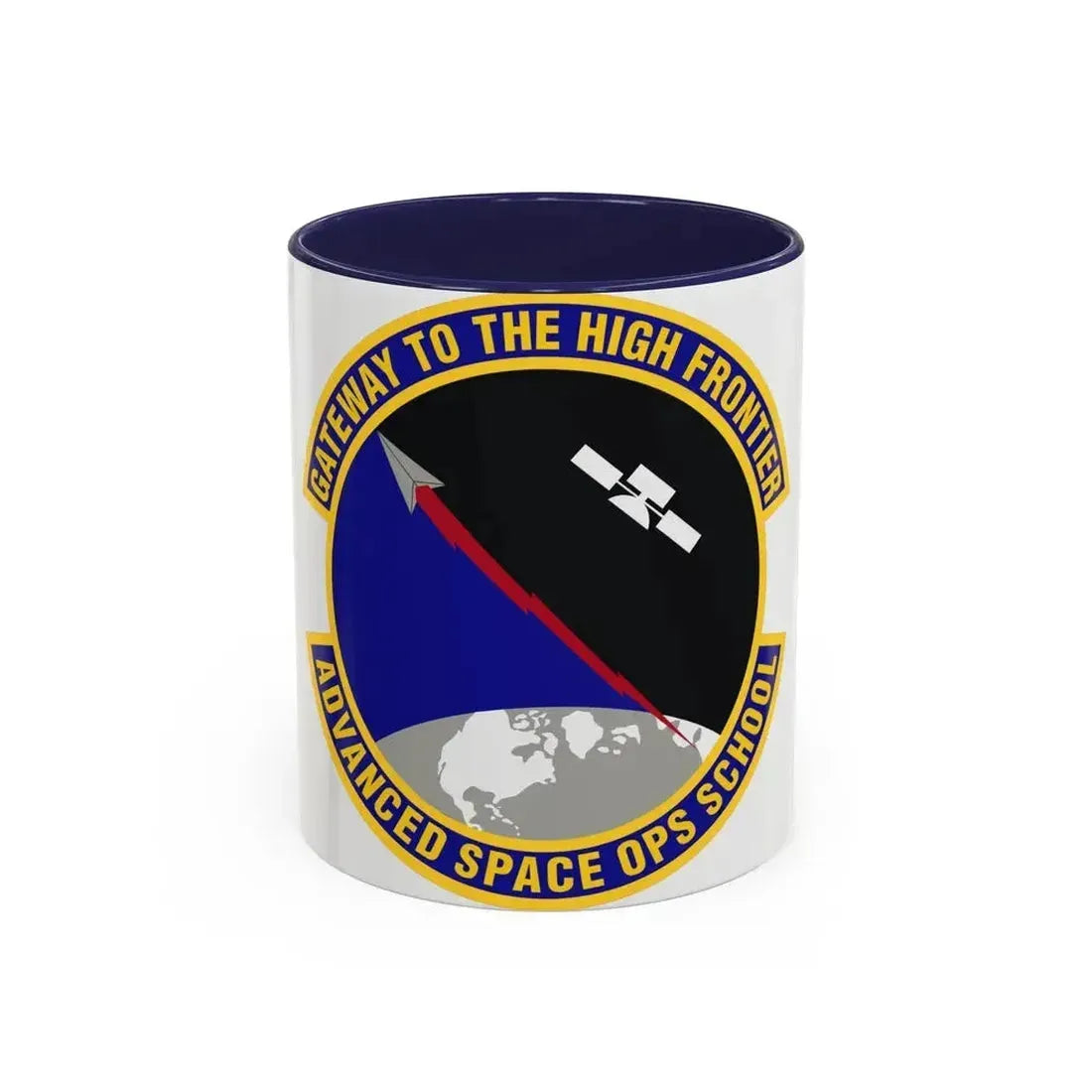 Advanced Space Operations School (U.S. Air Force) Accent Coffee Mug 11oz Navy - Go Mug Yourself
