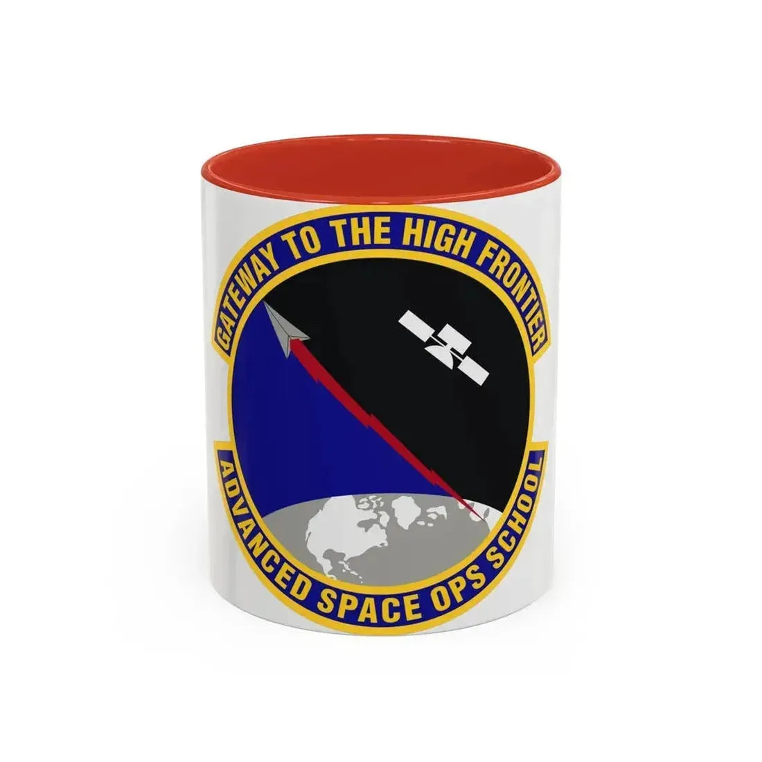 Advanced Space Operations School (U.S. Air Force) Accent Coffee Mug 11oz Red - Go Mug Yourself