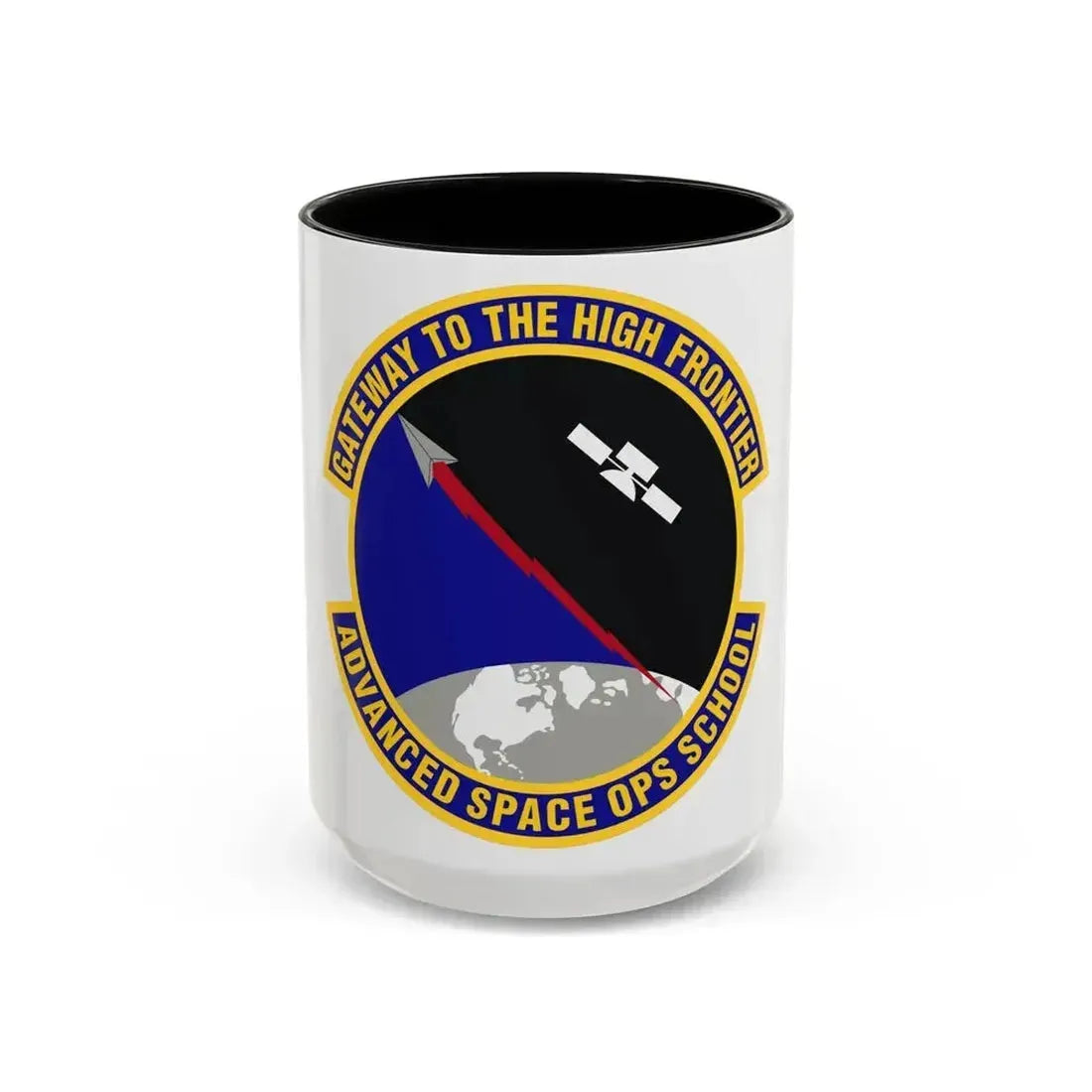Advanced Space Operations School (U.S. Air Force) Accent Coffee Mug 15oz Black - Go Mug Yourself