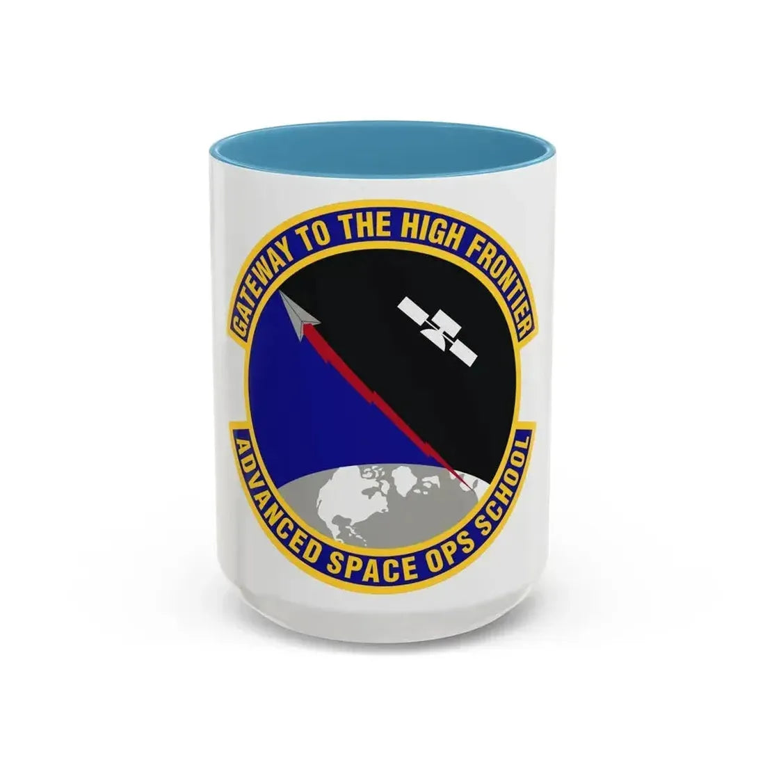 Advanced Space Operations School (U.S. Air Force) Accent Coffee Mug 15oz Light Blue - Go Mug Yourself