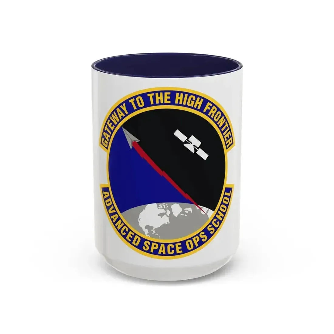 Advanced Space Operations School (U.S. Air Force) Accent Coffee Mug 15oz Navy - Go Mug Yourself