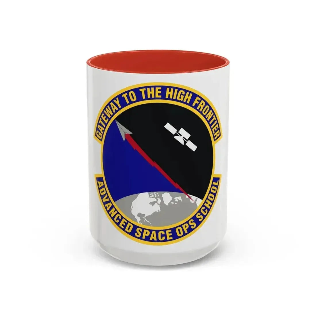 Advanced Space Operations School (U.S. Air Force) Accent Coffee Mug 15oz Red - Go Mug Yourself