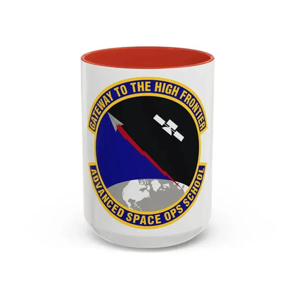 Advanced Space Operations School (U.S. Air Force) Accent Coffee Mug 15oz Red - Go Mug Yourself