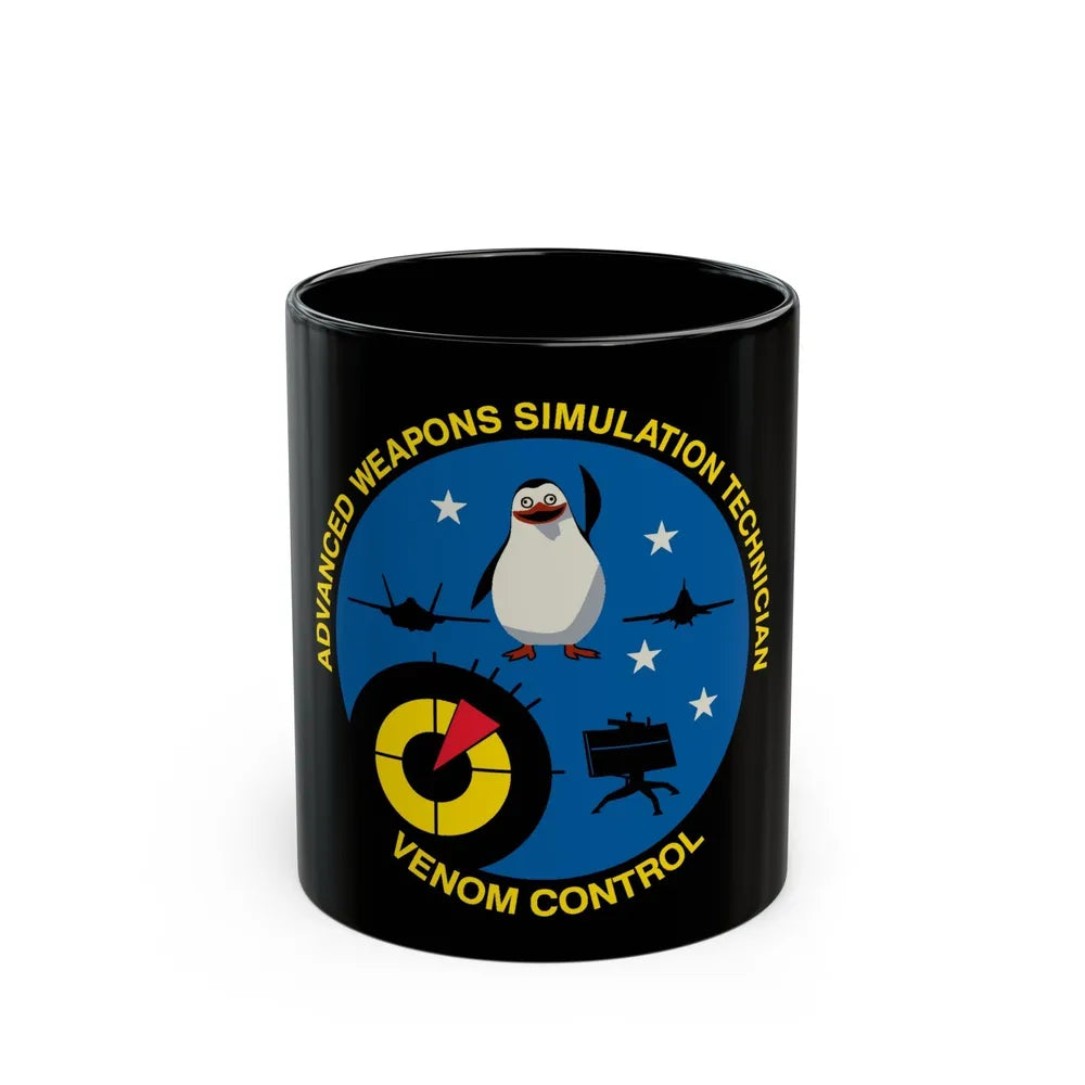 Advanced Weapons Simulation Tech Venom Ctrl (U.S. Air Force) Black Coffee Mug-11oz-Go Mug Yourself