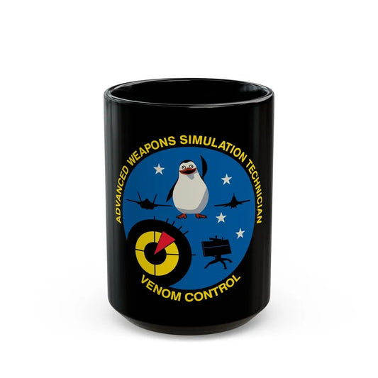 Advanced Weapons Simulation Tech Venom Ctrl (U.S. Air Force) Black Coffee Mug-15oz-Go Mug Yourself