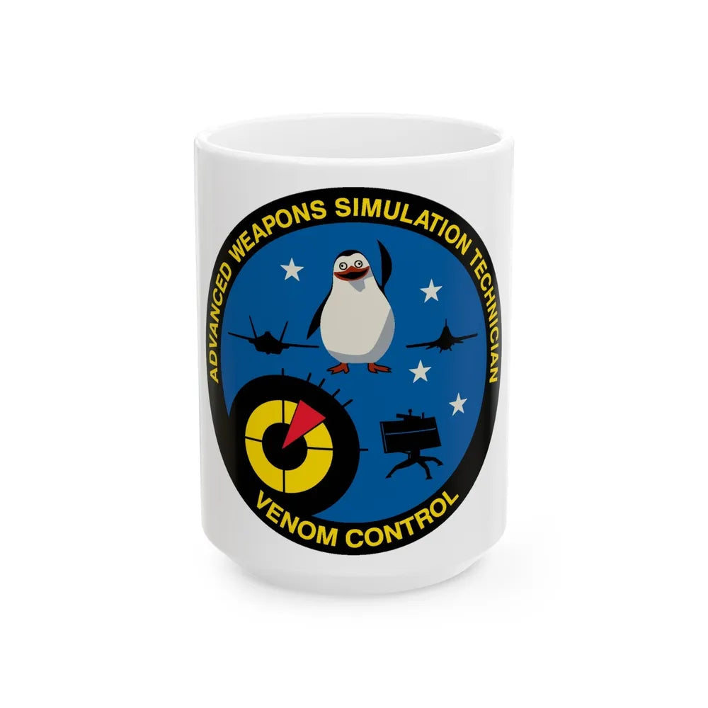 Advanced Weapons Simulation Tech Venom Ctrl (U.S. Air Force) White Coffee Mug-11oz-Go Mug Yourself