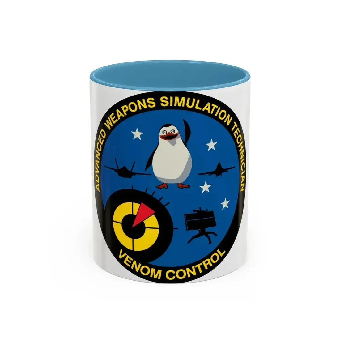 Advanced Weapons Simulation Tech Venom Ctrl (U.S. Air Force) Accent Coffee Mug 11oz Light Blue - Go Mug Yourself