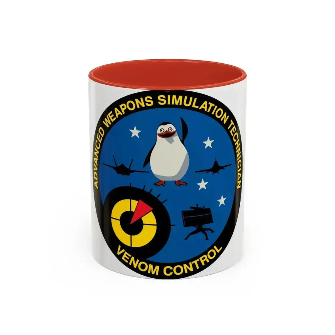 Advanced Weapons Simulation Tech Venom Ctrl (U.S. Air Force) Accent Coffee Mug 11oz Red - Go Mug Yourself