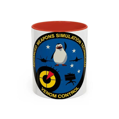 Advanced Weapons Simulation Tech Venom Ctrl (U.S. Air Force) Accent Coffee Mug 11oz Red - Go Mug Yourself