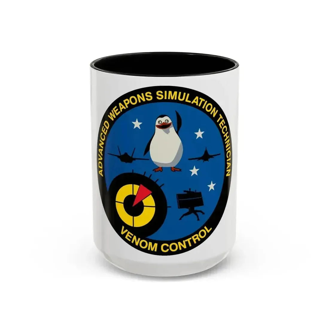 Advanced Weapons Simulation Tech Venom Ctrl (U.S. Air Force) Accent Coffee Mug 15oz Black - Go Mug Yourself