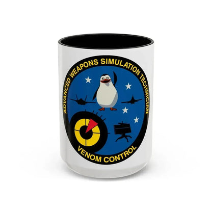 Advanced Weapons Simulation Tech Venom Ctrl (U.S. Air Force) Accent Coffee Mug 15oz Black - Go Mug Yourself