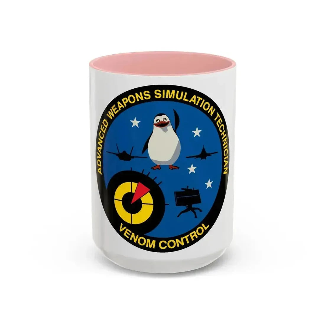 Advanced Weapons Simulation Tech Venom Ctrl (U.S. Air Force) Accent Coffee Mug 15oz Pink - Go Mug Yourself