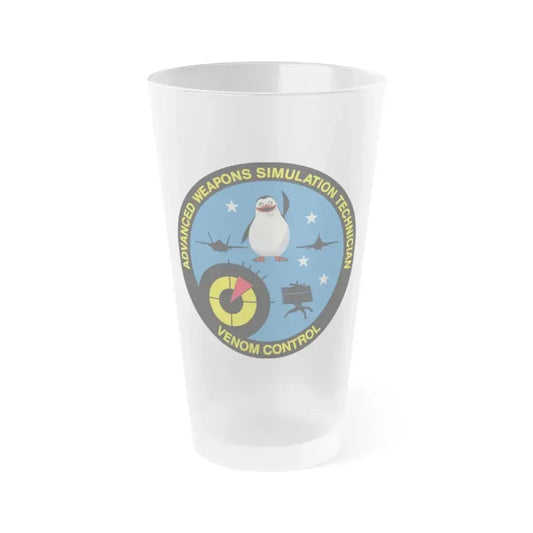 Advanced Weapons Simulation Tech Venom Ctrl (U.S. Air Force) Frosted Pint Glass 16oz 16oz Frosted - Go Mug Yourself