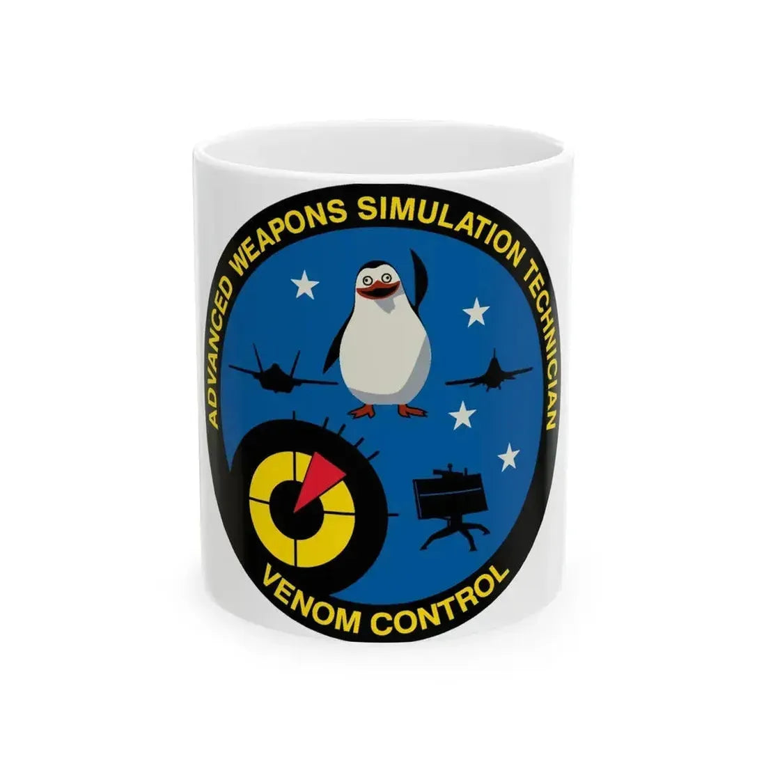 Advanced Weapons Simulation Tech Venom Ctrl (U.S. Air Force) White Coffee Mug - Go Mug Yourself