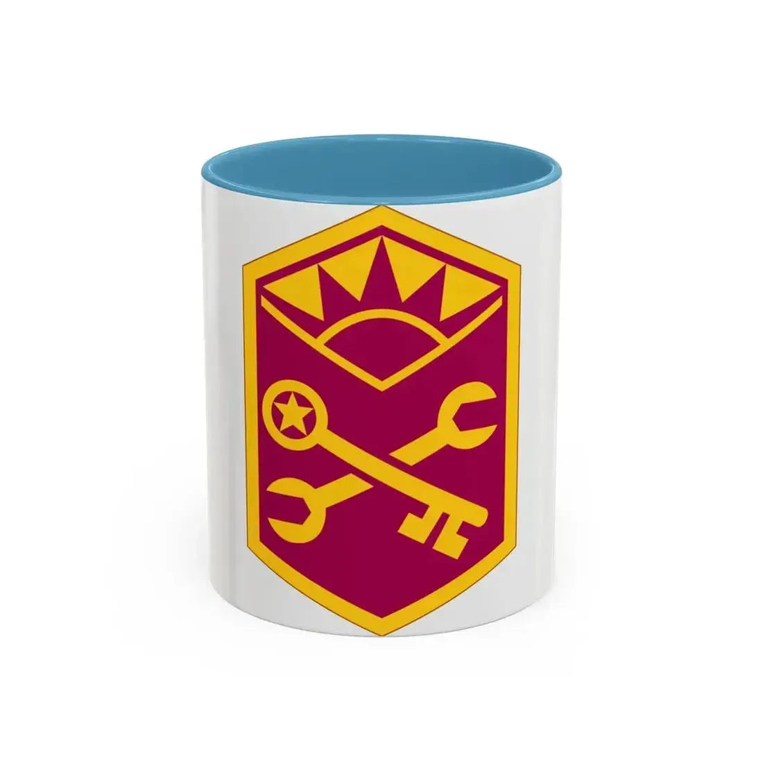 Advanced Weapons Support Command (U.S. Army) Accent Coffee Mug 11oz Light Blue - Go Mug Yourself