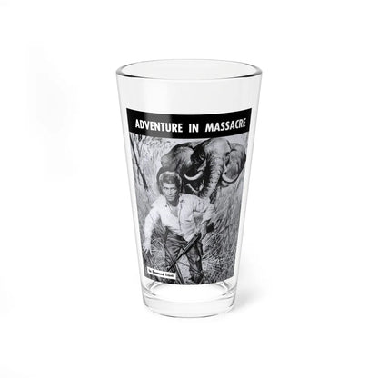 Adventure In Massacre, Peril magazine, June 1957 (Magazine Illustration) Pint Glass 16oz-16oz-Go Mug Yourself