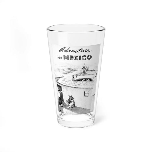 Adventure in Mexico, Calling All Girls, March 1947 (Magazine Illustration) Pint Glass 16oz-16oz-Go Mug Yourself