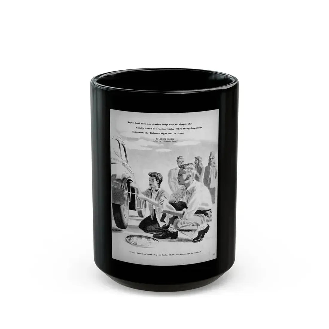 Adventure In Mexico, Calling All Girls, May 1947 - Black Coffee Mug 15oz - Go Mug Yourself