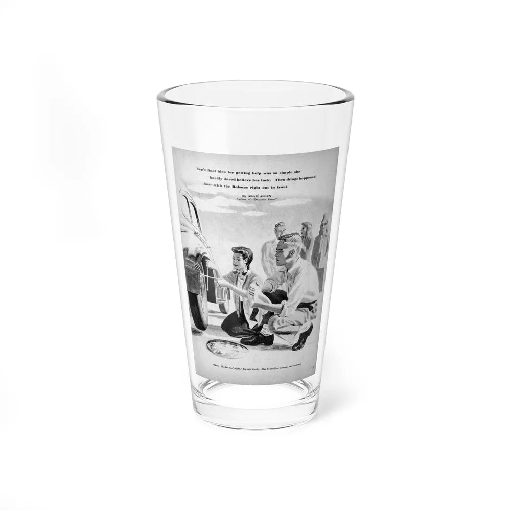 Adventure In Mexico, Calling All Girls, May 1947 (Magazine Illustration) Pint Glass 16oz-16oz-Go Mug Yourself