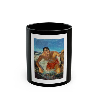 Adventure pulp magazine, cover art - Black Coffee Mug-11oz-Go Mug Yourself