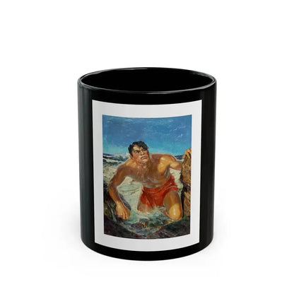 Adventure pulp magazine, cover art - Black Coffee Mug 11oz - Go Mug Yourself