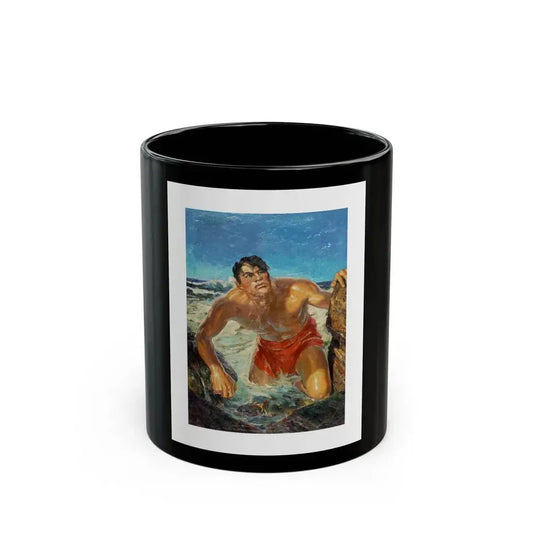 Adventure pulp magazine, cover art - Black Coffee Mug 11oz - Go Mug Yourself