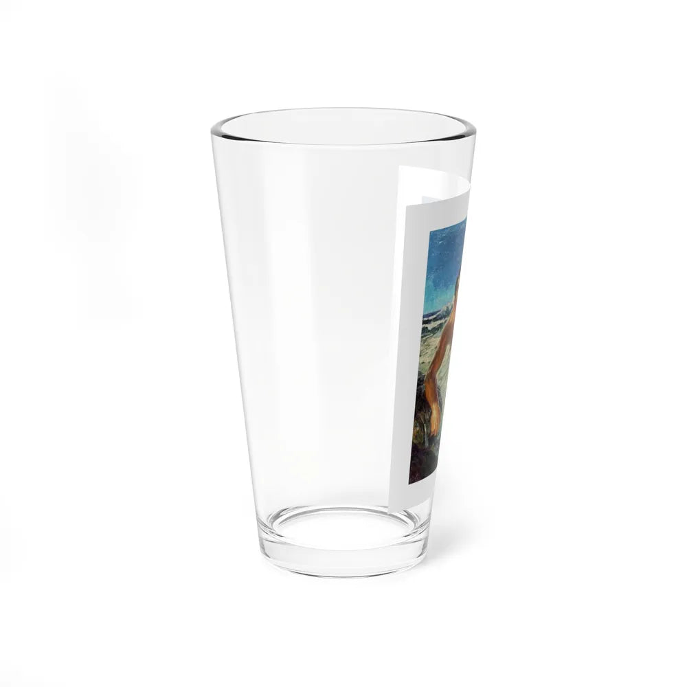 Adventure pulp magazine, cover art (Magazine Illustration) Pint Glass 16oz-Go Mug Yourself