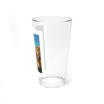 Adventure pulp magazine, cover art (Magazine Illustration) Pint Glass 16oz-Go Mug Yourself