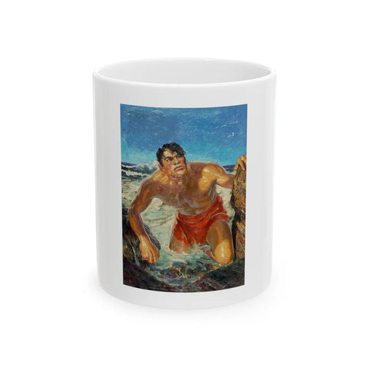 Adventure pulp magazine, cover art - White Coffee Mug-11oz-Go Mug Yourself