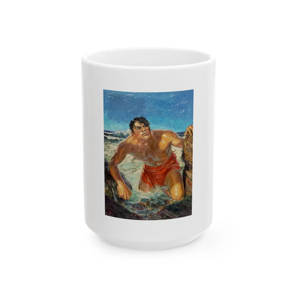 Adventure pulp magazine, cover art - White Coffee Mug-15oz-Go Mug Yourself