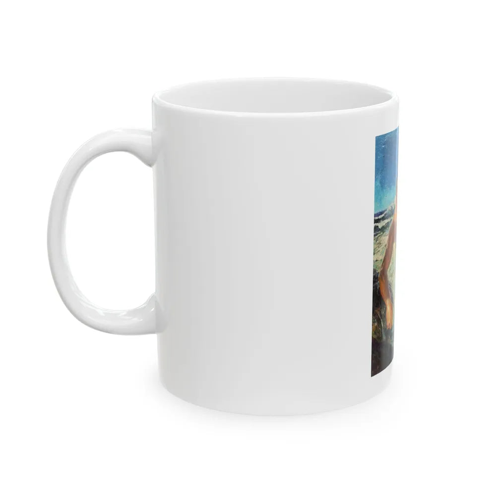 Adventure pulp magazine, cover art - White Coffee Mug-Go Mug Yourself