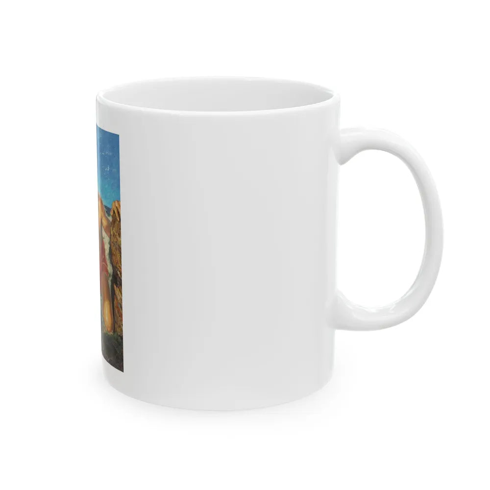 Adventure pulp magazine, cover art - White Coffee Mug-Go Mug Yourself