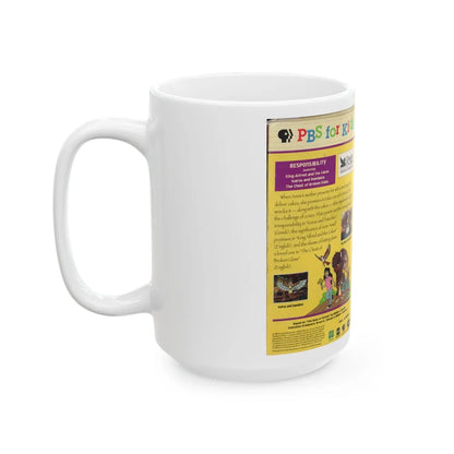 ADVENTURES FROM THE BOOK OF VIRTUES KING ALFRED AND THE CAKES (VHS COVER) - White Coffee Mug-Go Mug Yourself