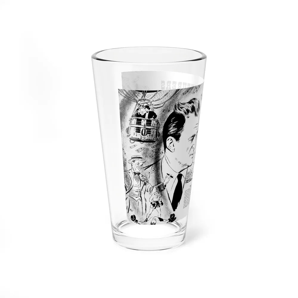 Adventures In Tinsel, Adam magazine, October 1958 (Magazine Illustration) Pint Glass 16oz-Go Mug Yourself