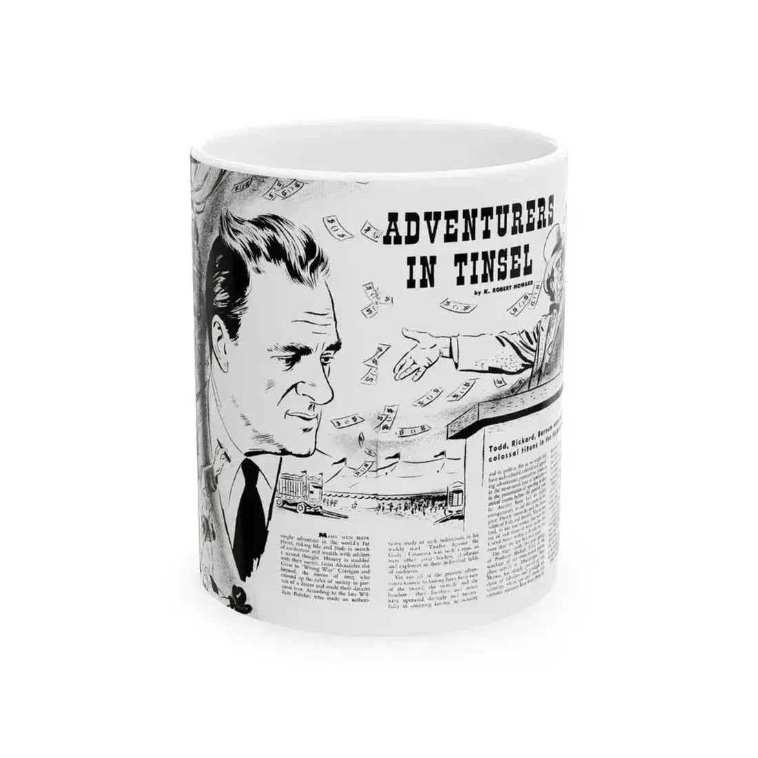 Adventures In Tinsel, Adam magazine, October 1958 - White Coffee Mug 11oz - Go Mug Yourself