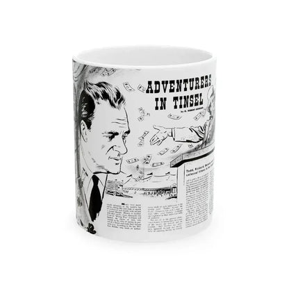 Adventures In Tinsel, Adam magazine, October 1958 - White Coffee Mug 11oz - Go Mug Yourself