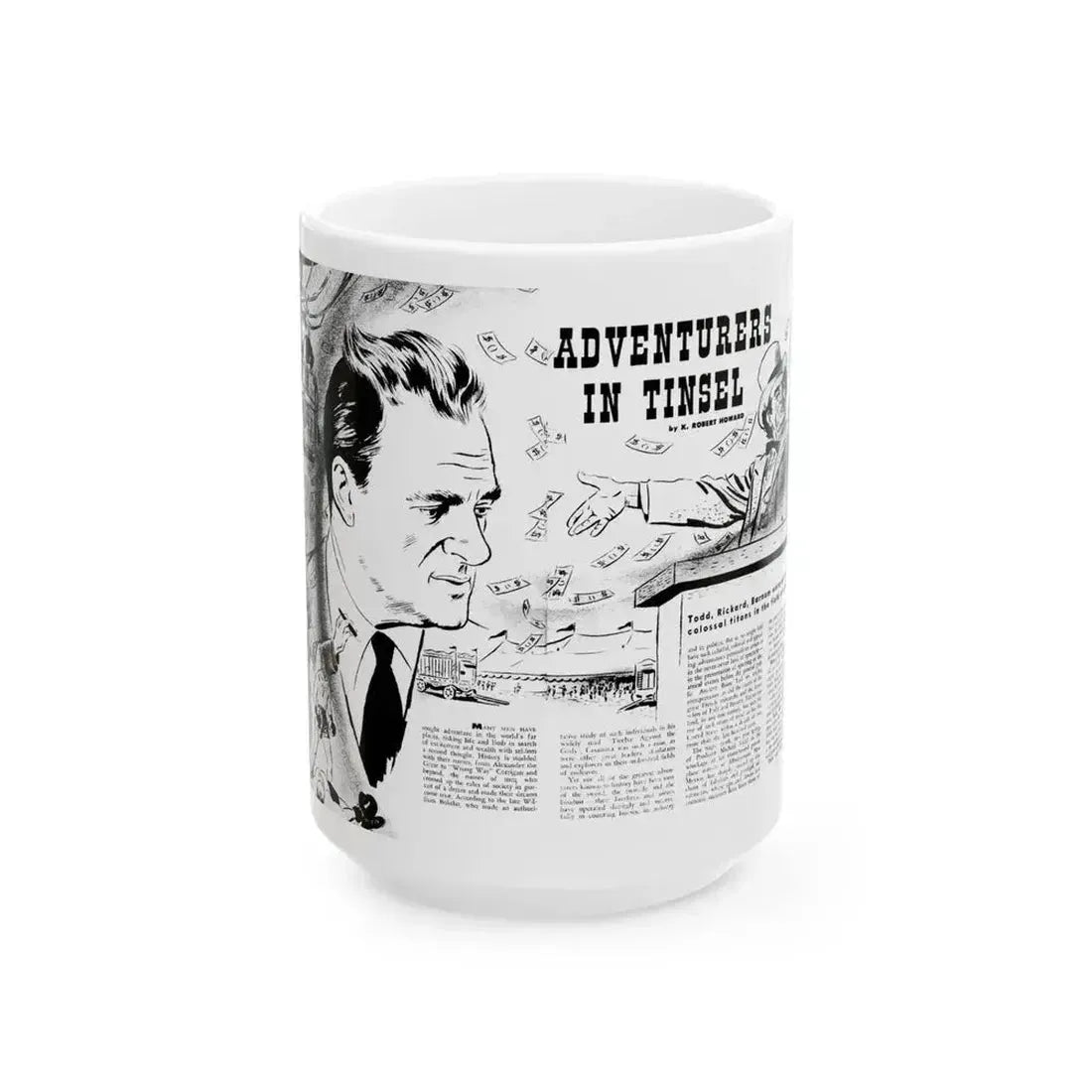 Adventures In Tinsel, Adam magazine, October 1958 - White Coffee Mug 15oz - Go Mug Yourself