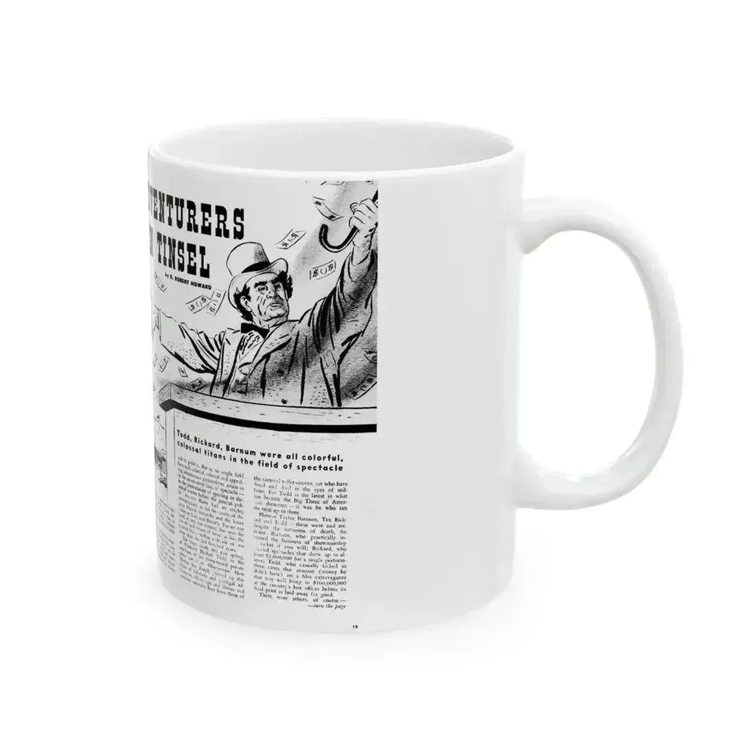 Adventures In Tinsel, Adam magazine, October 1958 - White Coffee Mug - Go Mug Yourself