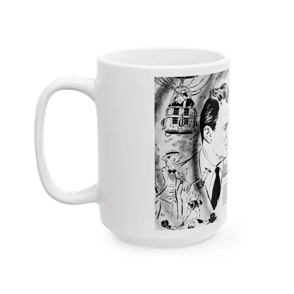 Adventures In Tinsel, Adam magazine, October 1958 - White Coffee Mug - Go Mug Yourself