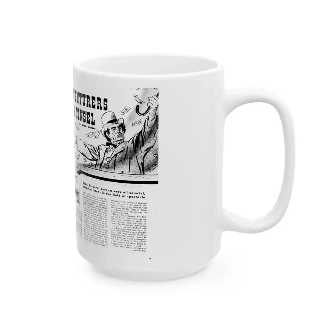 Adventures In Tinsel, Adam magazine, October 1958 - White Coffee Mug - Go Mug Yourself