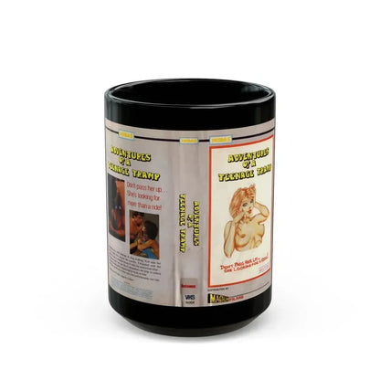 ADVENTURES OF A TEENAGE TRAMP (VHS COVER) - Black Coffee Mug 15oz - Go Mug Yourself
