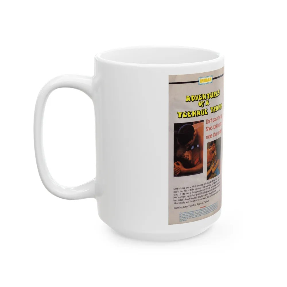 ADVENTURES OF A TEENAGE TRAMP (VHS COVER) - White Coffee Mug-Go Mug Yourself