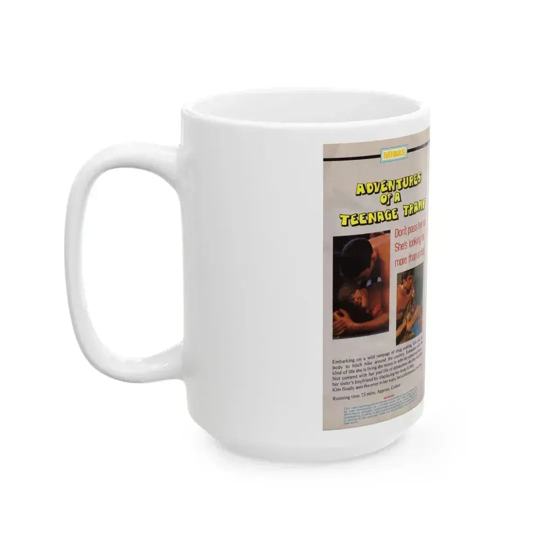 ADVENTURES OF A TEENAGE TRAMP (VHS COVER) - White Coffee Mug - Go Mug Yourself