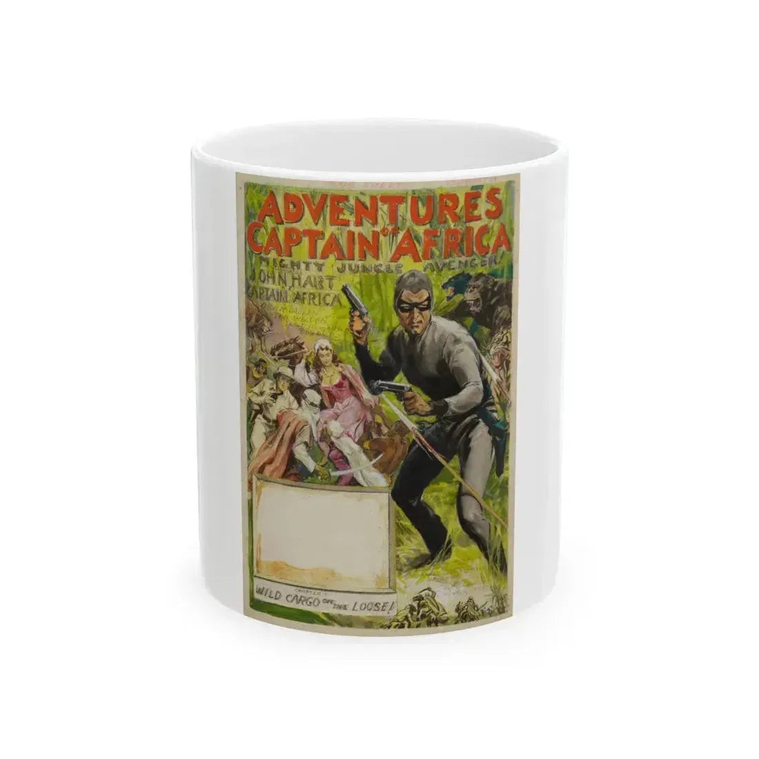Adventures of Captain Africa, Movie Poster Preliminary (Columbia, 1955) - White Coffee Mug 11oz - Go Mug Yourself