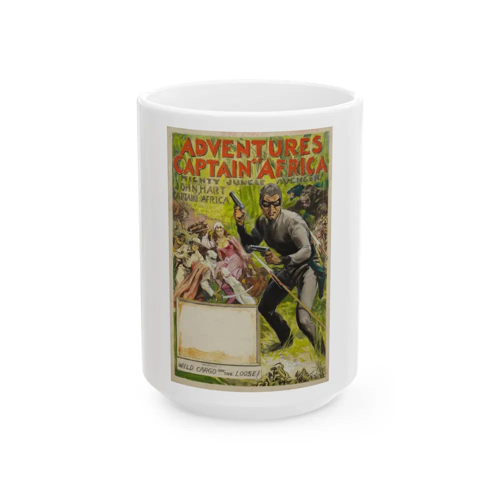 Adventures of Captain Africa, Movie Poster Preliminary (Columbia, 1955) - White Coffee Mug-15oz-Go Mug Yourself