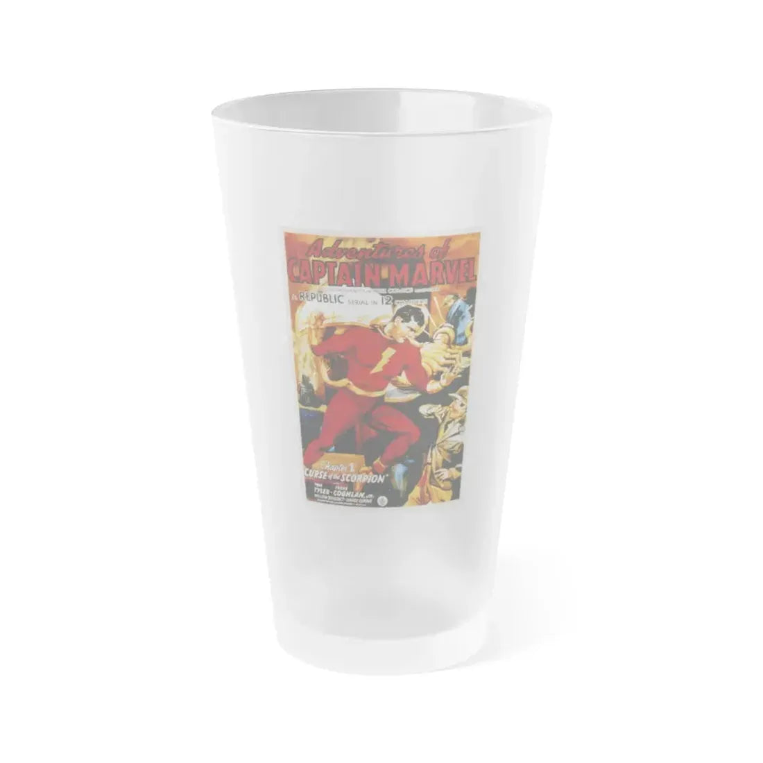 ADVENTURES OF CAPTAIN MARVEL 1941 Movie Poster - Frosted Pint Glass 16oz Default Title - Go Mug Yourself